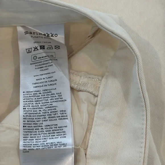 Marimekko Funktio cotton trouser EU 34/US XS EUC - Picture 8 of 9